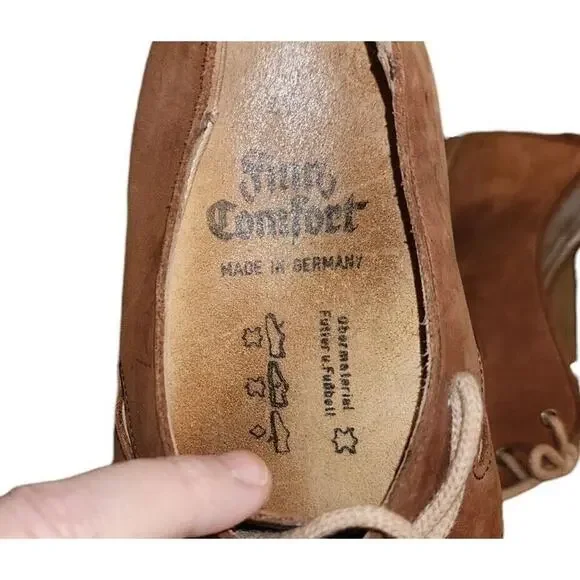 Finn Comfort Women's Sz 42 US 11.5 Tan Leather Fisherman Lace-Up Sandals Shoes - Picture 5 of 8